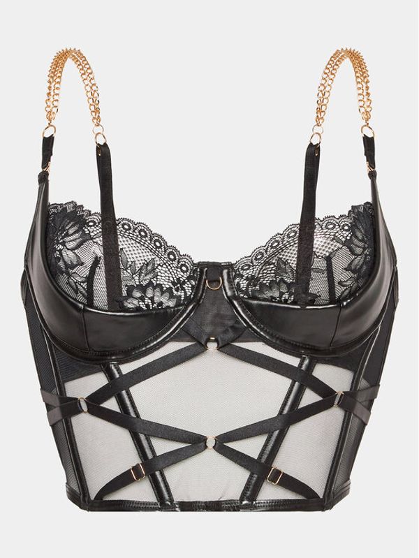 Hunkemöller Hunkemöller Сутиен-топ Hecate 199848 Черен