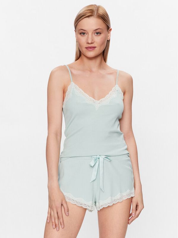 Hunkemöller Hunkemöller Тениска на пижама 202318 Зелен Basic Fit