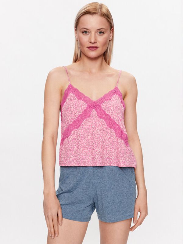 Hunkemöller Hunkemöller Тениска на пижама Animal 202321 Розов Basic Fit