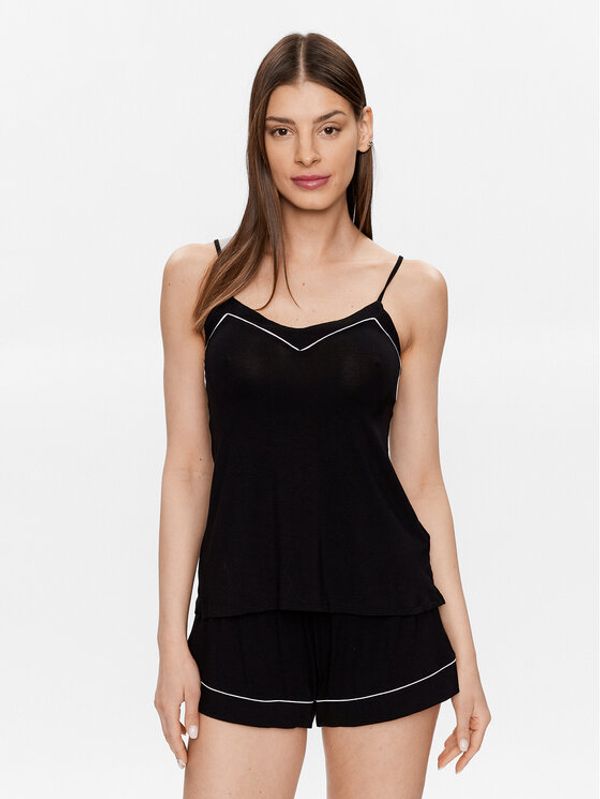 Hunkemöller Hunkemöller Тениска на пижама Essential 201755 Черен Basic Fit