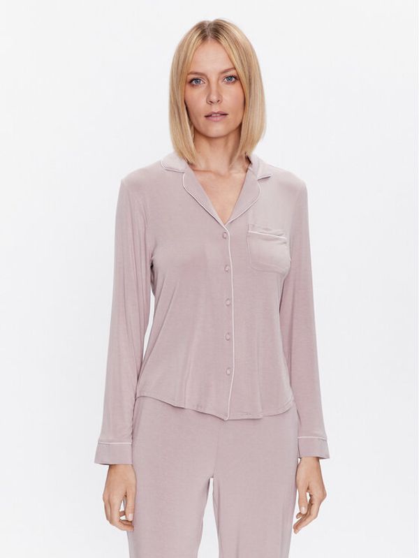 Hunkemöller Hunkemöller Тениска на пижама Jacket 201741 Розов Regular Fit