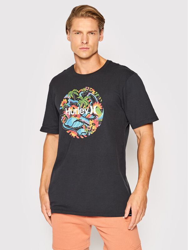 Hurley Hurley Тишърт Paradise Trip MTS0029930 Черен Regular Fit