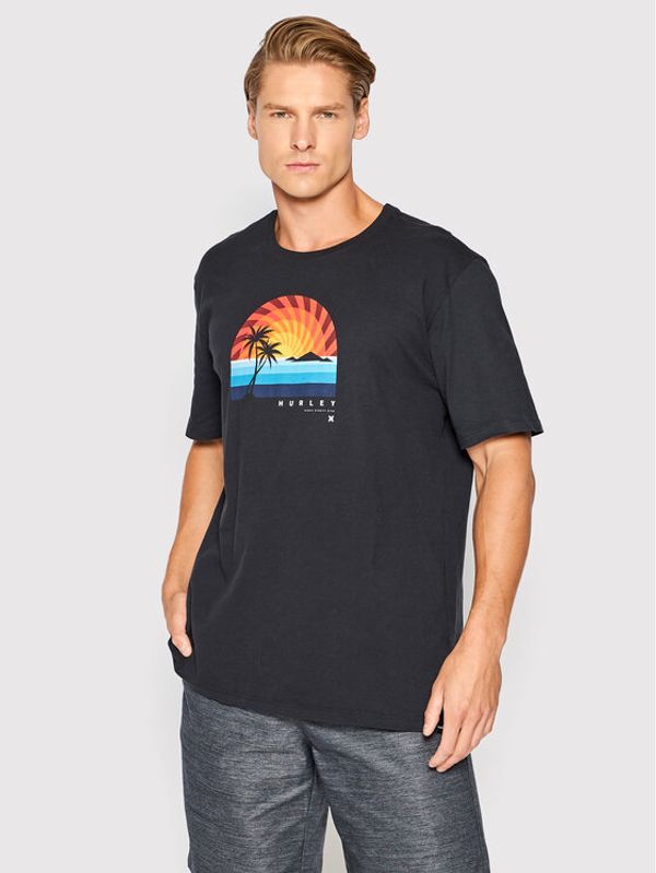 Hurley Hurley Тишърт Swirlst MTS0030090 Черен Regular Fit
