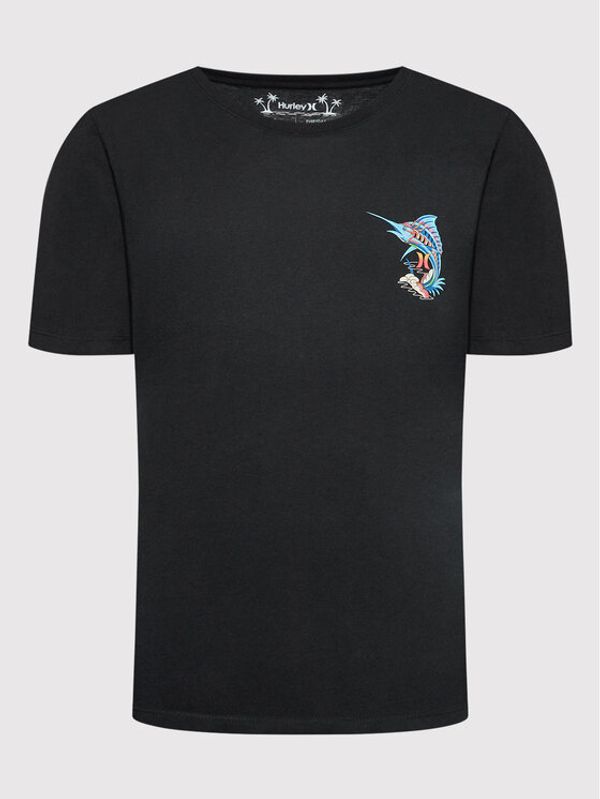 Hurley Hurley Тишърт Trippy Fish MTS0029890 Черен Regular Fit