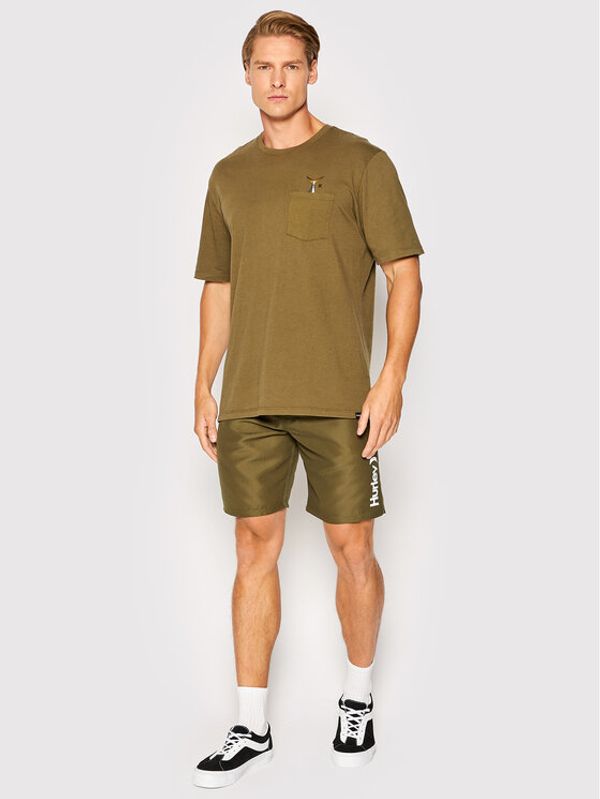 Hurley Hurley Тишърт Wash Toro MTS0029820 Зелен Regular Fit