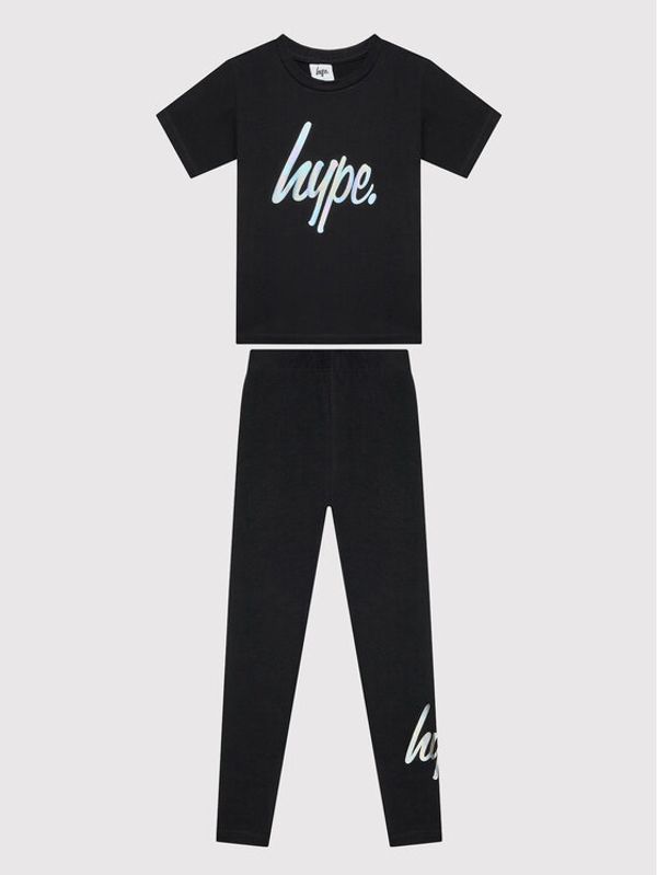 HYPE HYPE Комплект тишърт и клин ZVLR-327 Черен Regular Fit