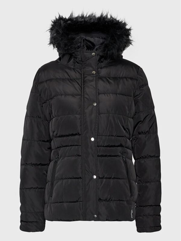 HYPE HYPE Пухено яке TWAO-351 Черен Regular Fit