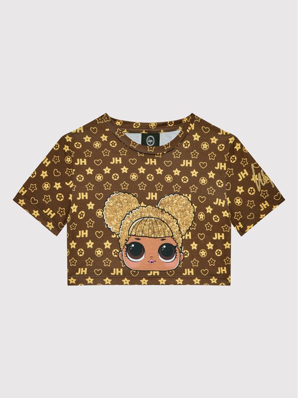 HYPE HYPE Тишърт L.O.L. LOLC21-009 Кафяв Relaxed Fit