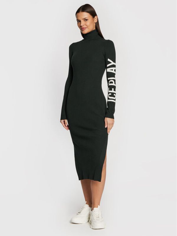 Ice Play Ice Play Плетена рокля 22I U2M0 AH03 9012 5676 Зелен Slim Fit