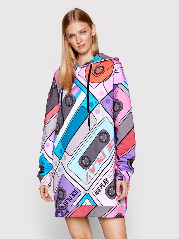 Ice Play Ice Play Плетена рокля 22I U2M0 H031 6322 S741 Цветен Relaxed Fit