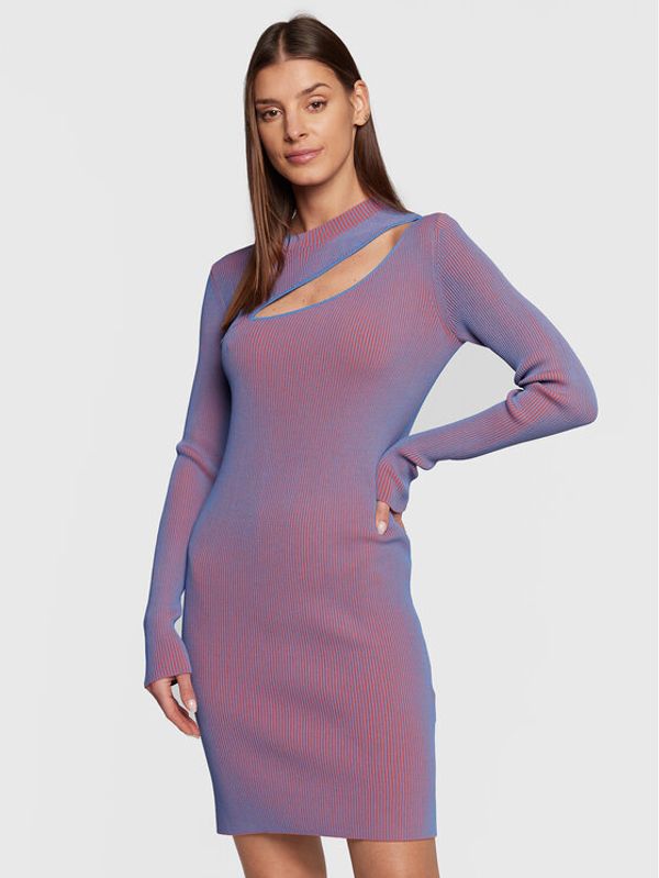 Ice Play Ice Play Плетена рокля 23E U2M0 AH01 9512 UB61 Син Slim Fit