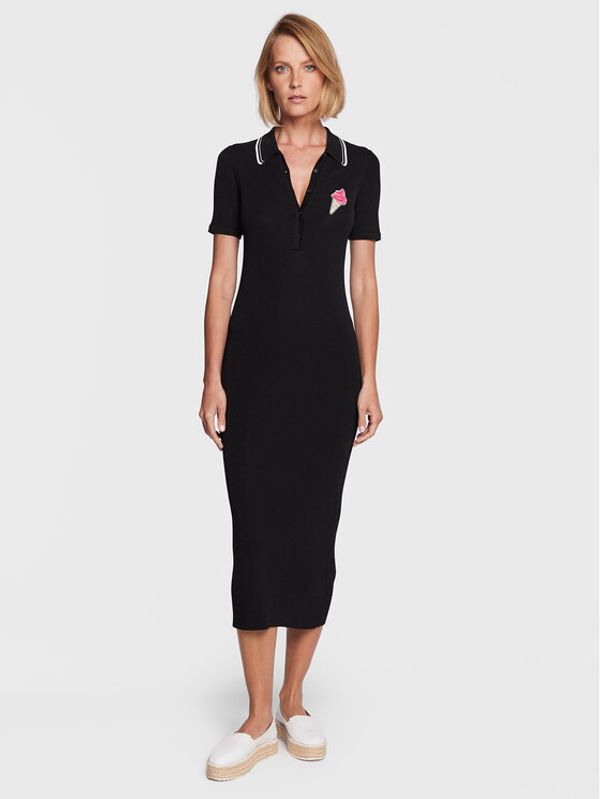 Ice Play Ice Play Плетена рокля 23E U2M0 AH02 9512 9000 Черен Slim Fit