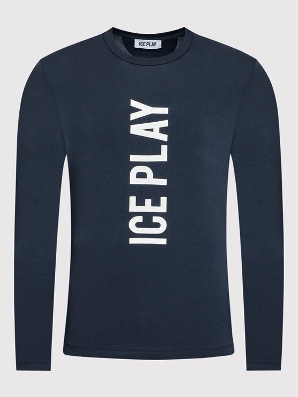 Ice Play Ice Play Тениска с дълъг ръкав 22I U1M0 F021 P410 6689 Тъмносин Regular Fit