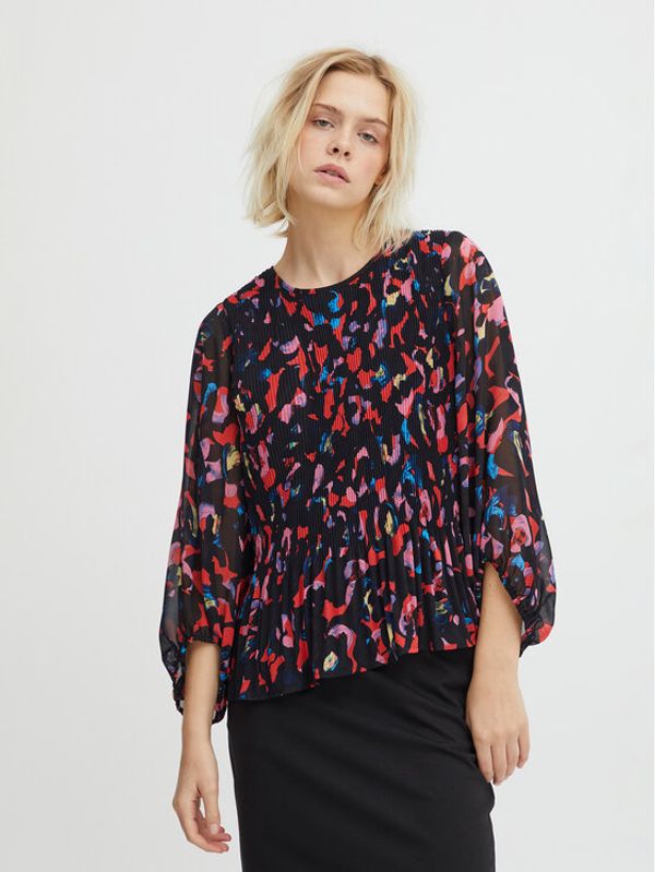 ICHI ICHI Блуза 20118109 Червен Relaxed Fit