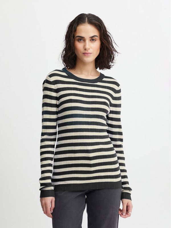 ICHI ICHI Пуловер 20118049 Черен Slim Fit