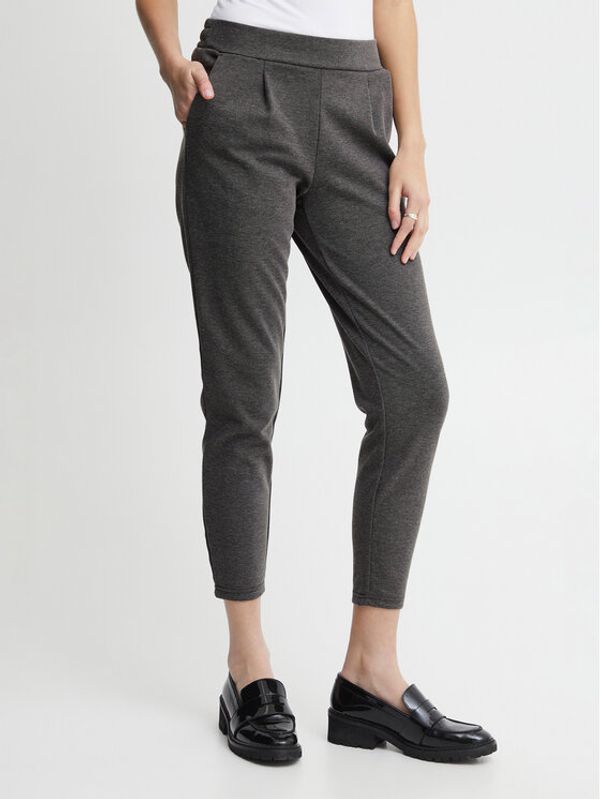 ICHI ICHI Текстилни панталони 20113286 Черен Slim Fit