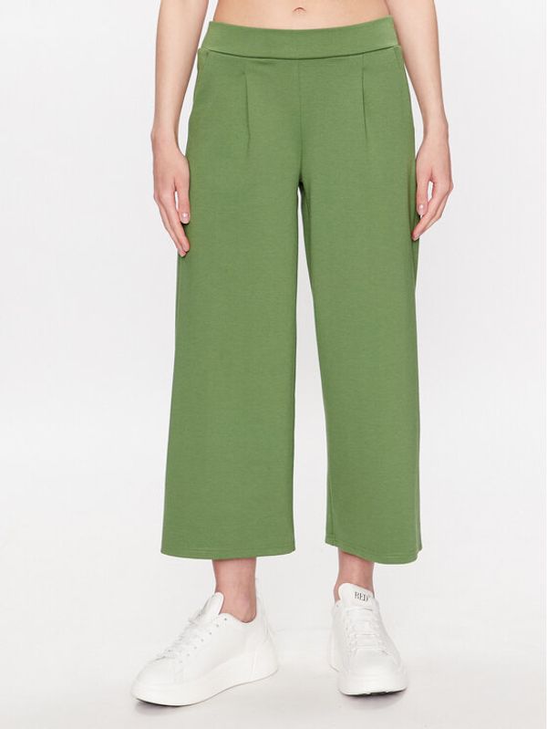 ICHI ICHI Текстилни панталони 20116301 Зелен Relaxed Fit