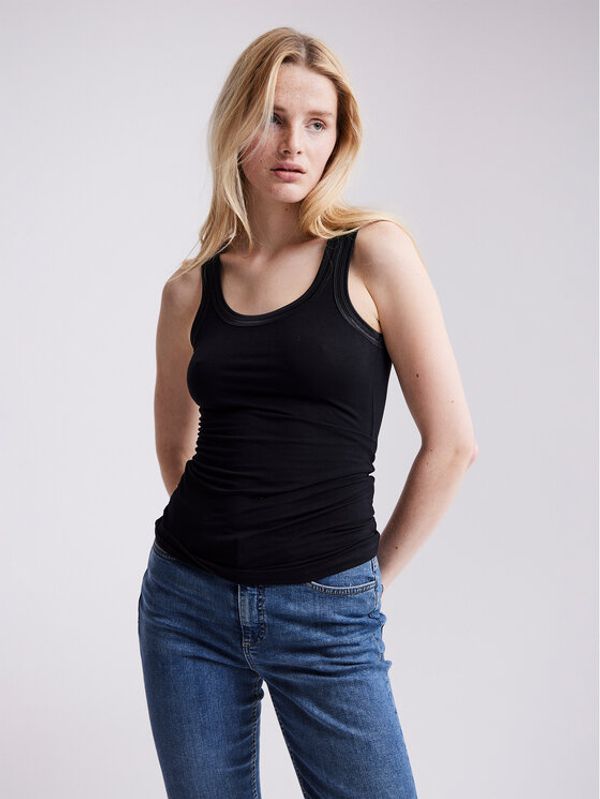 ICHI ICHI топ 20101231 Черен Slim Fit