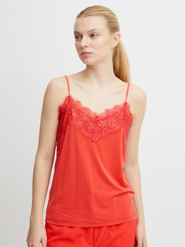 ICHI ICHI топ 20106355 Червен Regular Fit