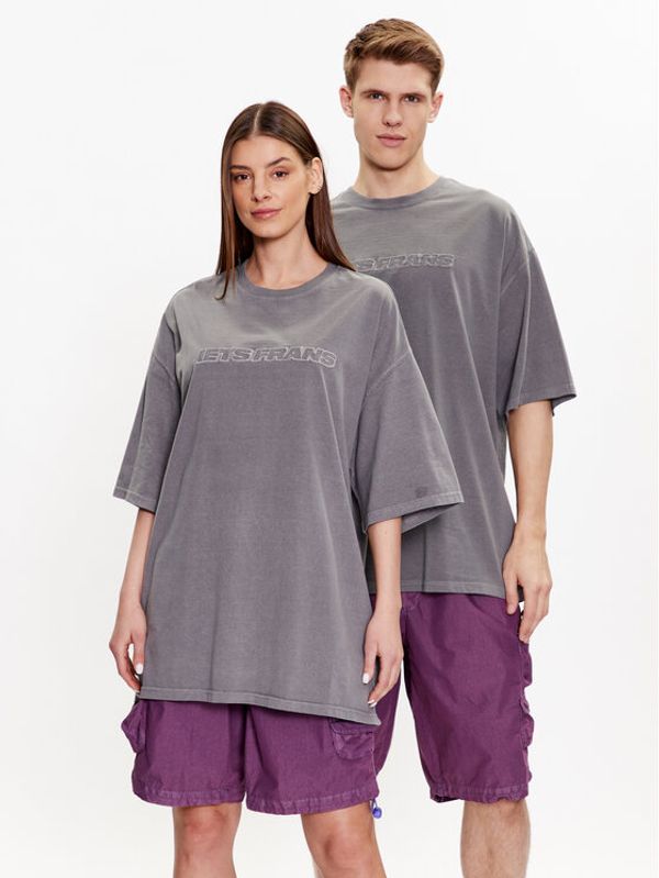 iets frans… iets frans… Тишърт IF TONAL LOGO SS TEE 76398643 Сив Overshirt Fit