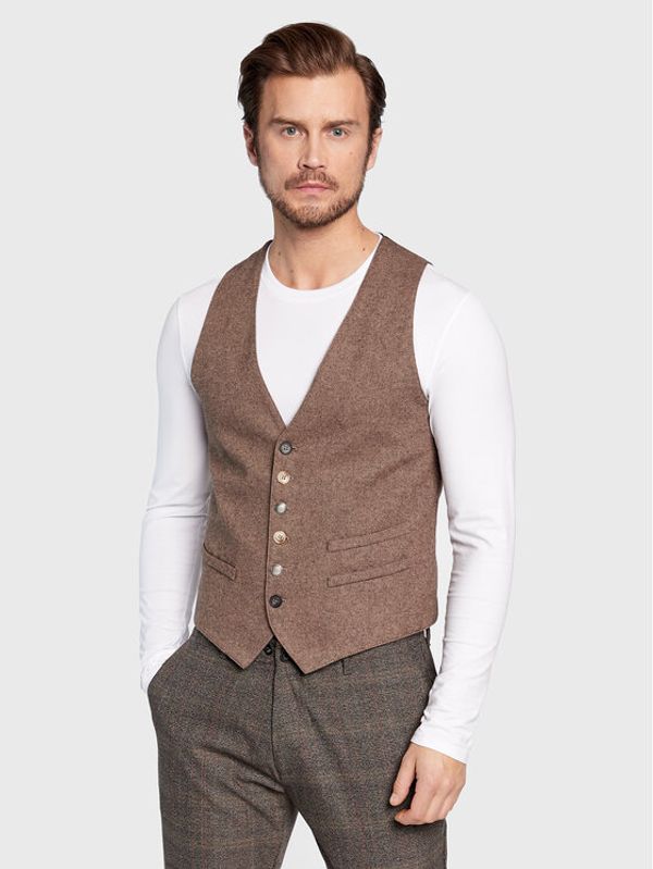 Imperial Imperial Елек L868EEF Кафяв Regular Fit