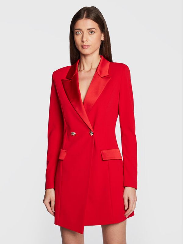 Imperial Imperial Коктейлна рокля ACKFEAW Червен Slim Fit