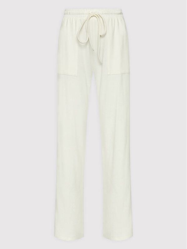 Imperial Imperial Текстилни панталони P3E7CAB Бял Regular Fit