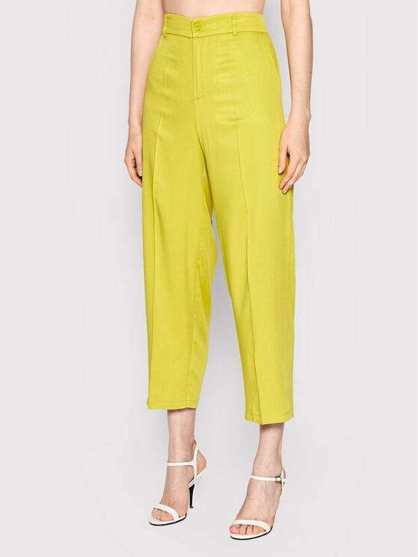 Imperial Imperial Текстилни панталони PUW5DET Зелен Regular Fit