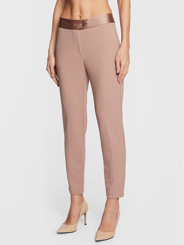 Imperial Imperial Текстилни панталони PVN2EAW Бежов Slim Fit