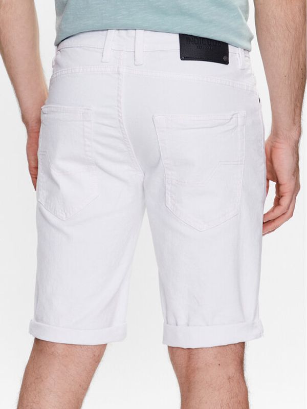 INDICODE INDICODE Дънкови шорти Kaden 70-100 Бял Regular Fit