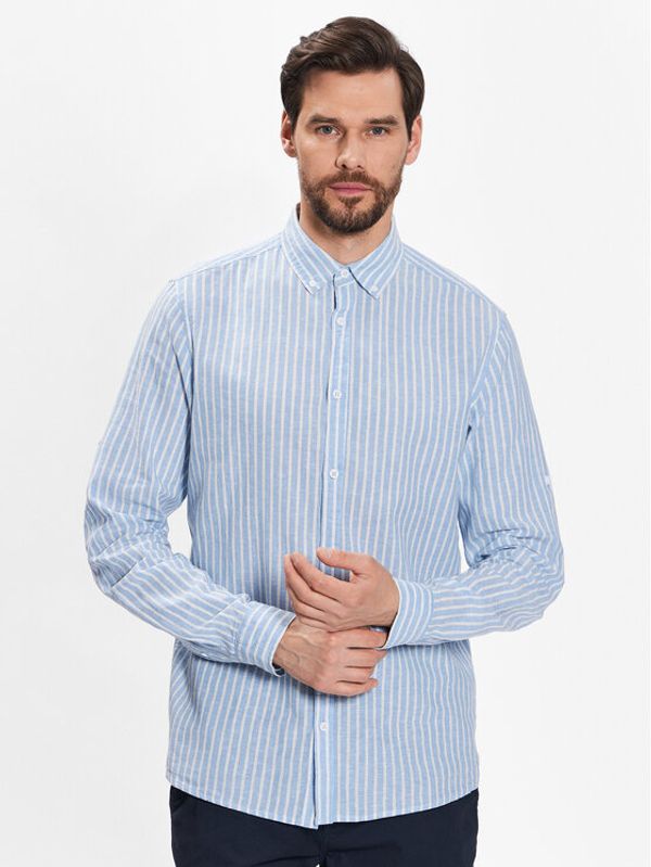 INDICODE INDICODE Риза Brayden 20-317 Син Regular Fit