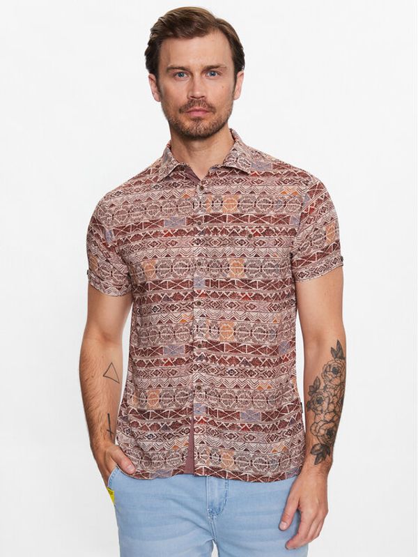 INDICODE INDICODE Риза Brett 20-357 Бежов Regular Fit