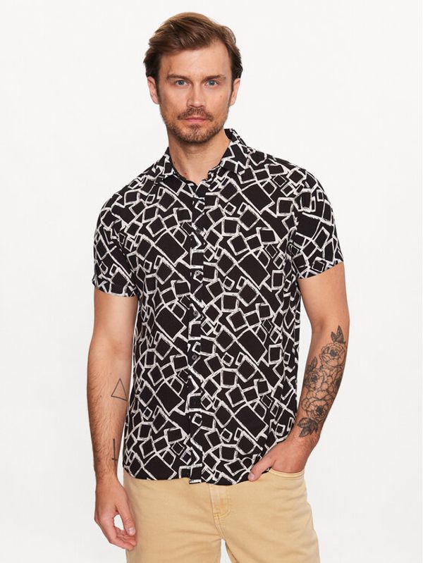 INDICODE INDICODE Риза Taron 20-364 Черен Regular Fit