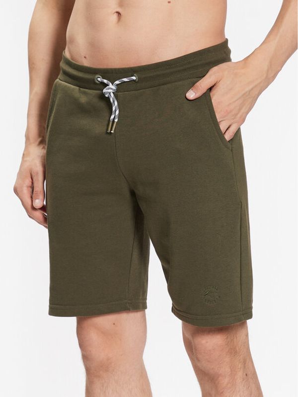 INDICODE INDICODE Шорти от плат Brennan 70-442 Каки Regular Fit