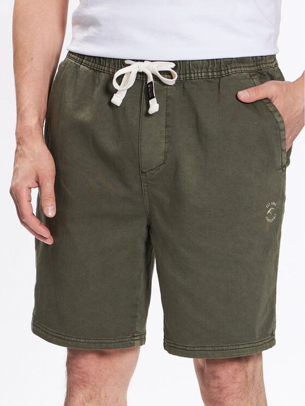 INDICODE INDICODE Шорти от плат Kendari 70-679 Каки Regular Fit