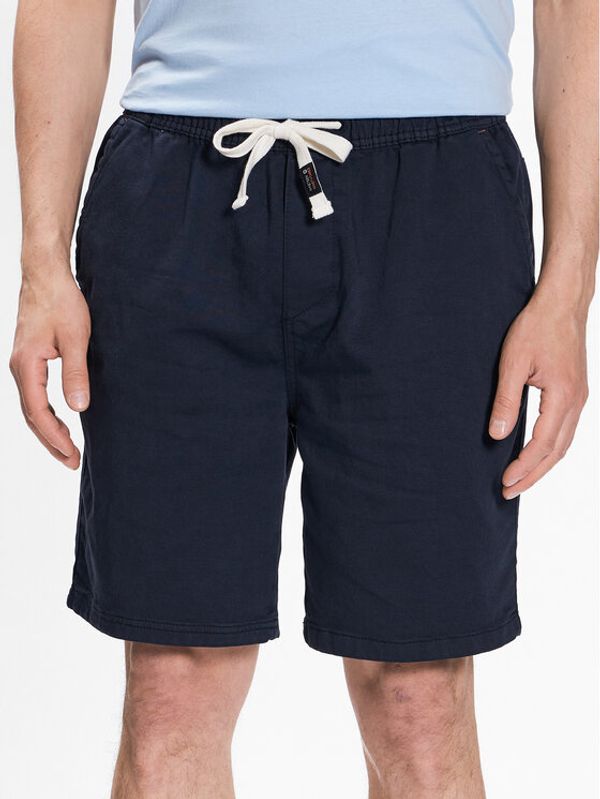 INDICODE INDICODE Шорти от плат Kendari 70-679 Тъмносин Regular Fit