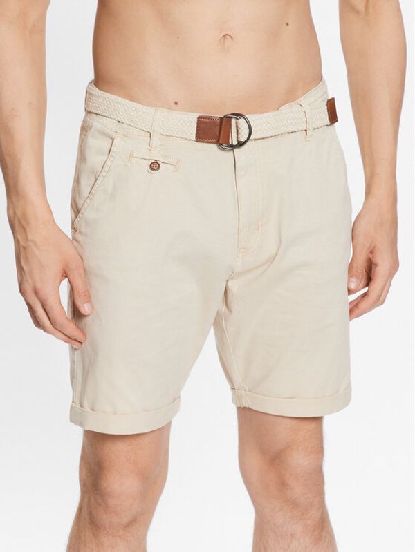 INDICODE INDICODE Шорти от плат Murphey 70-533 Бежов Regular Fit