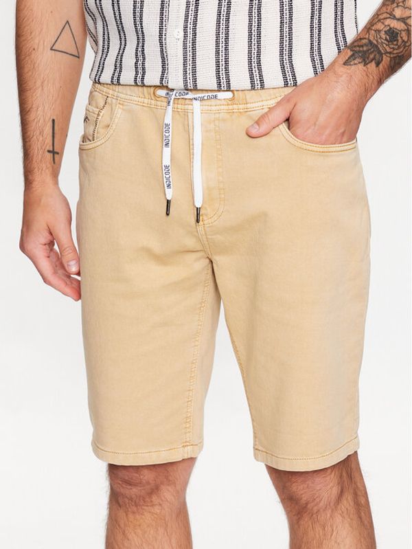 INDICODE INDICODE Шорти от плат Rosson 70-646 Кафяв Regular Fit