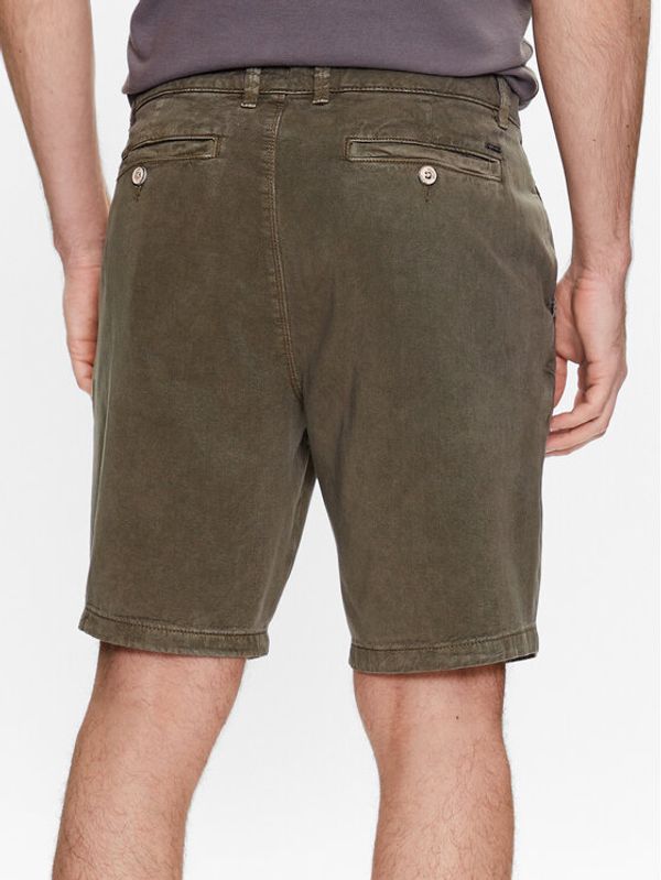 INDICODE INDICODE Шорти от плат Vino 70-644 Каки Regular Fit