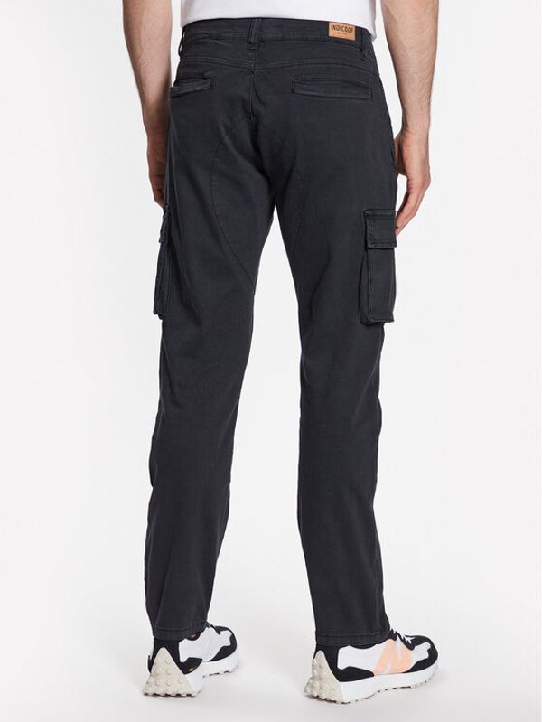 INDICODE INDICODE Текстилни панталони Albani 60-299 Черен Regular Fit