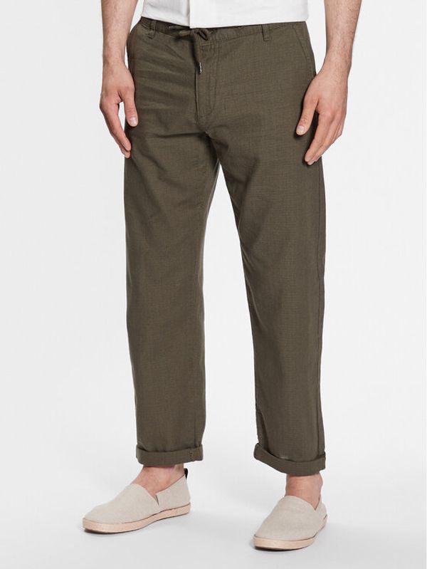 INDICODE INDICODE Текстилни панталони Clio 60-301 Каки Regular Fit