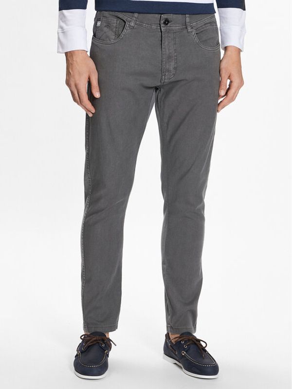 INDICODE INDICODE Текстилни панталони Rajan 60-249 Сив Regular Fit