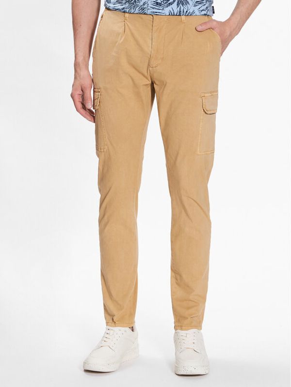 INDICODE INDICODE Текстилни панталони Umut 60-320 Бежов Regular Fit