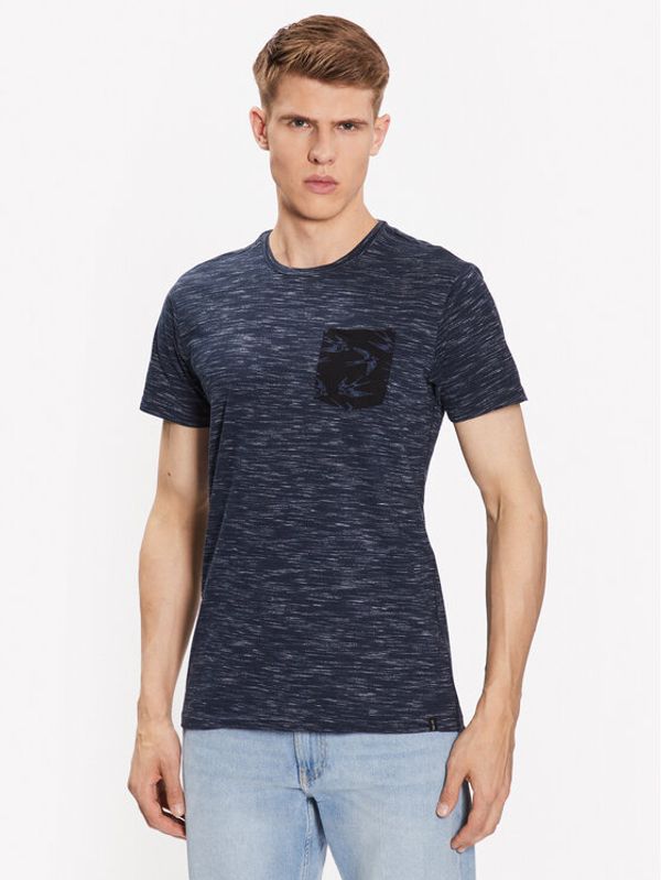 INDICODE INDICODE Тишърт Blaine 40-042 Тъмносин Regular Fit