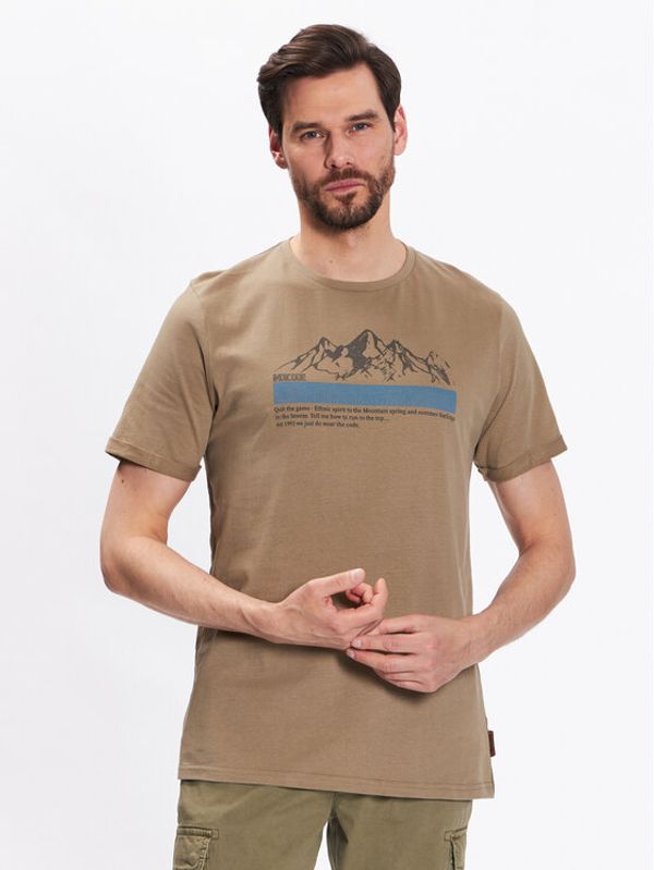 INDICODE INDICODE Тишърт Jamahl 40-952 Зелен Regular Fit