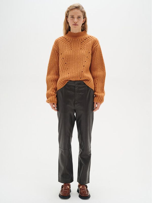 InWear InWear Кожени панталони Wrylieiw 30108741 Черен Regular Fit