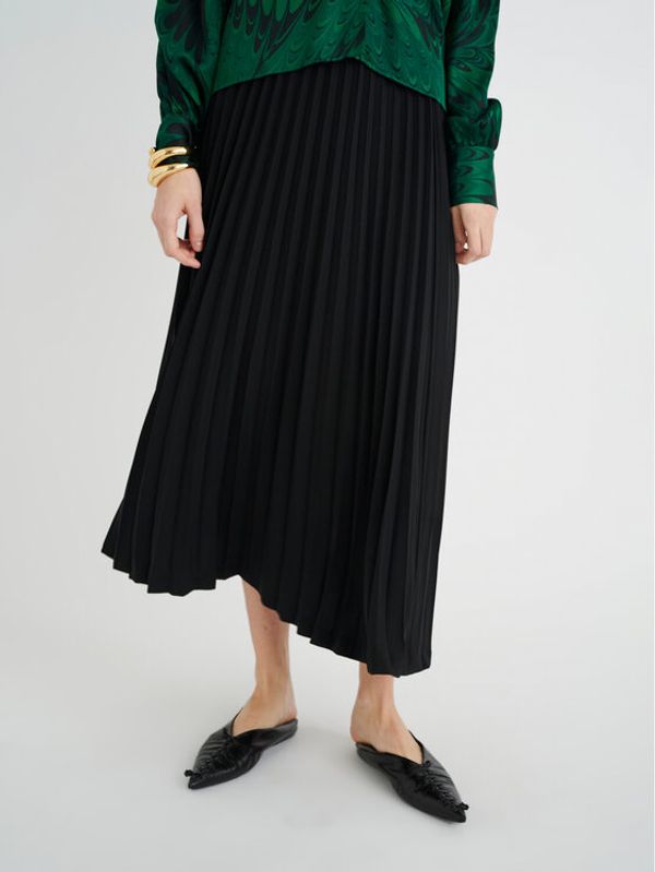 InWear InWear Плисирана пола Win 30107618 Черен Regular Fit