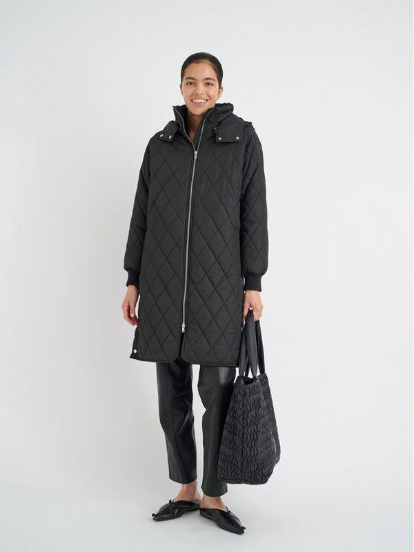 InWear InWear Пухено яке Ektral 30107445 Черен Relaxed Fit