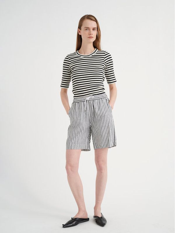InWear InWear Тишърт Dagnaiw Striped 30107269 Бял Slim Fit