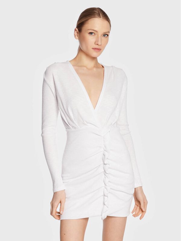 IRO IRO Плетена рокля Diamante AS232 Бял Slim Fit